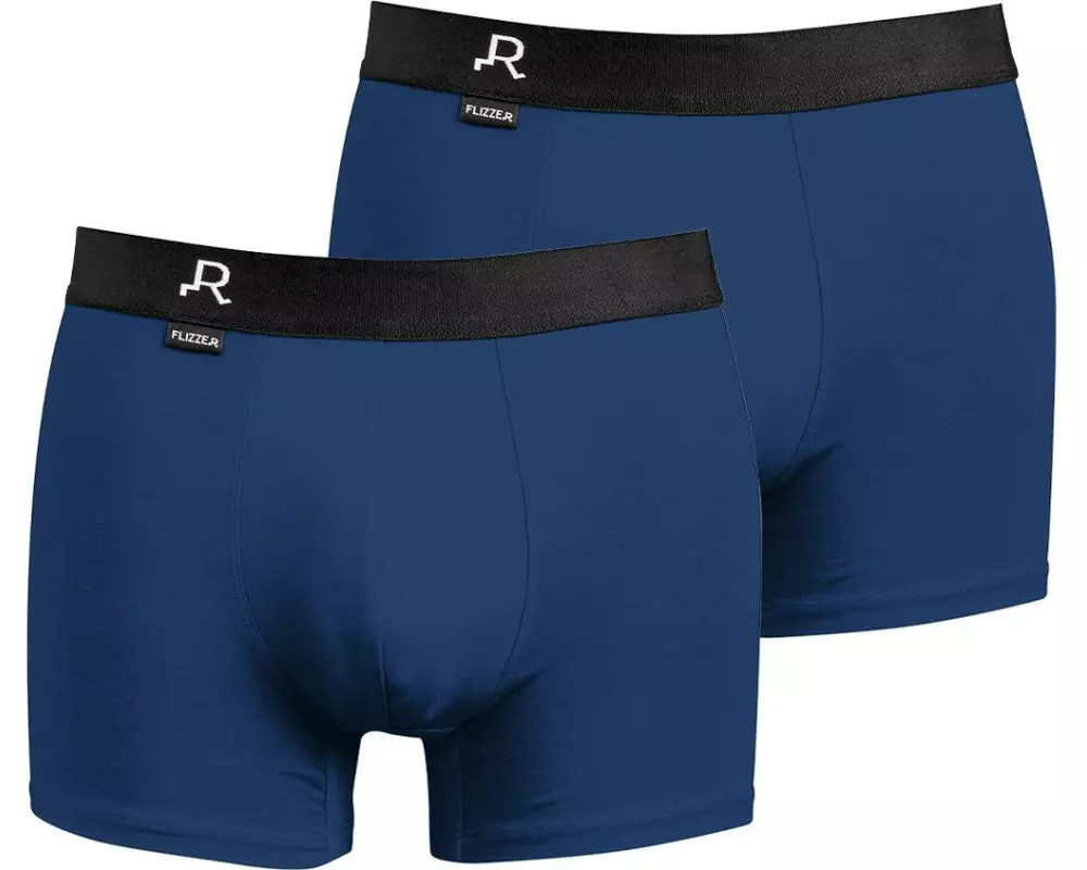 FLIZZER Unterhosen Trunk Der Charmeur 2er Pack Blau, XXL