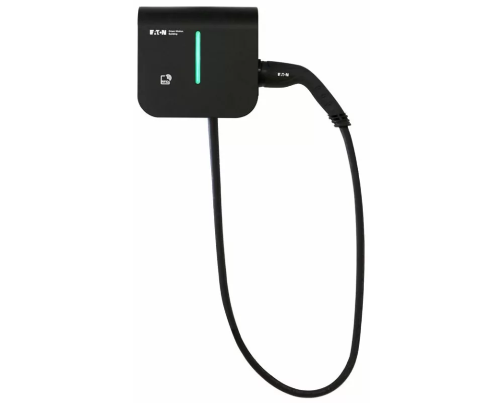EATON Green Motion Building V2 EV charging station Online Adjustable power 3,7kW to 22kW single or 3-phase 5m cable Type2 4G MID RFI