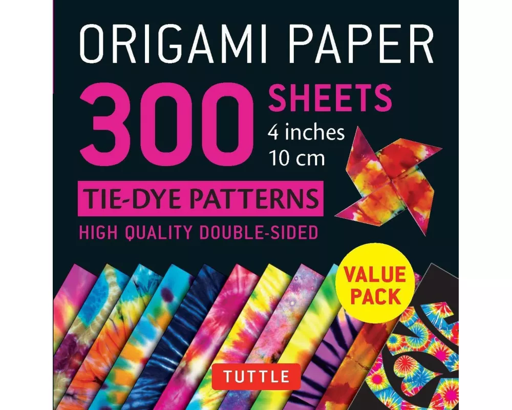 Origami Paper 300 sheets Tie-Dye Patterns 4" (10 cm)