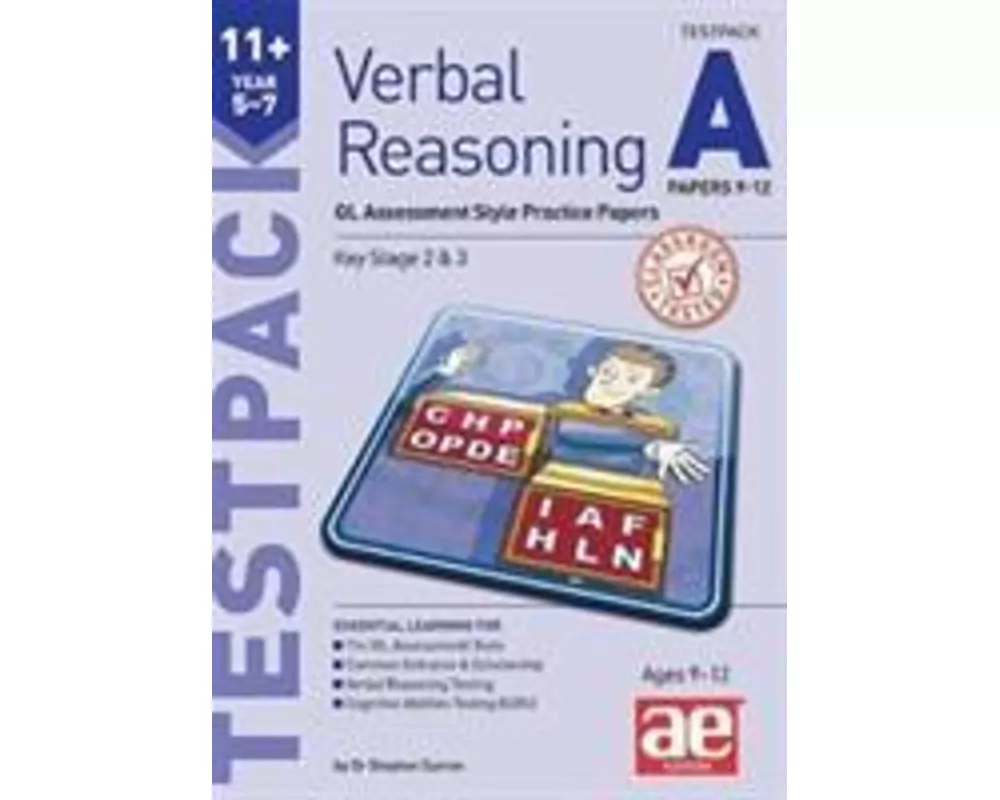 11+ Verbal Reasoning Year 5-7 GL & Other Styles Testpack A Papers 9-12