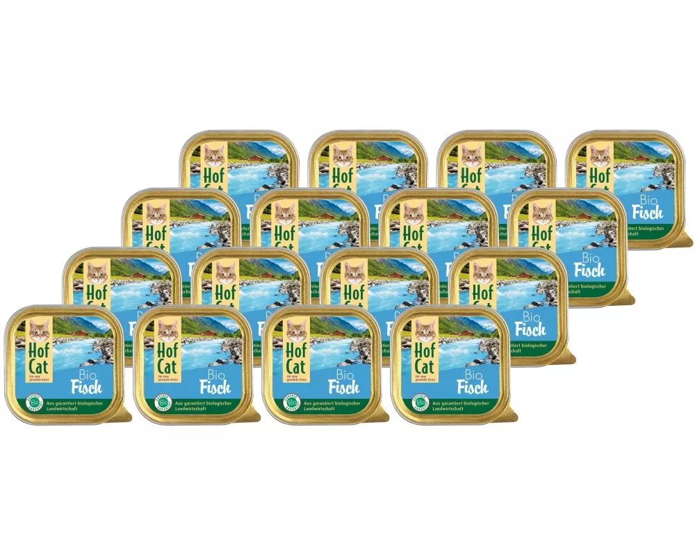 HofCat Nassfutter Fisch, 16 x 100g