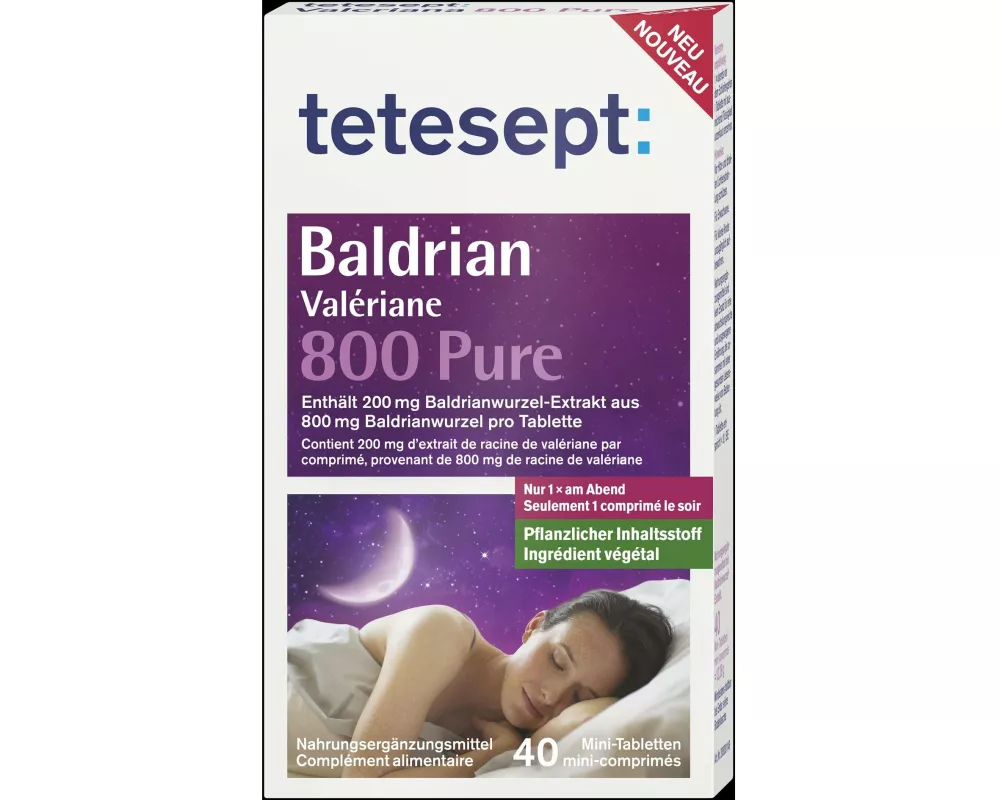 tetesept Baldrian 800 Pure 40 Mini-Tabletten