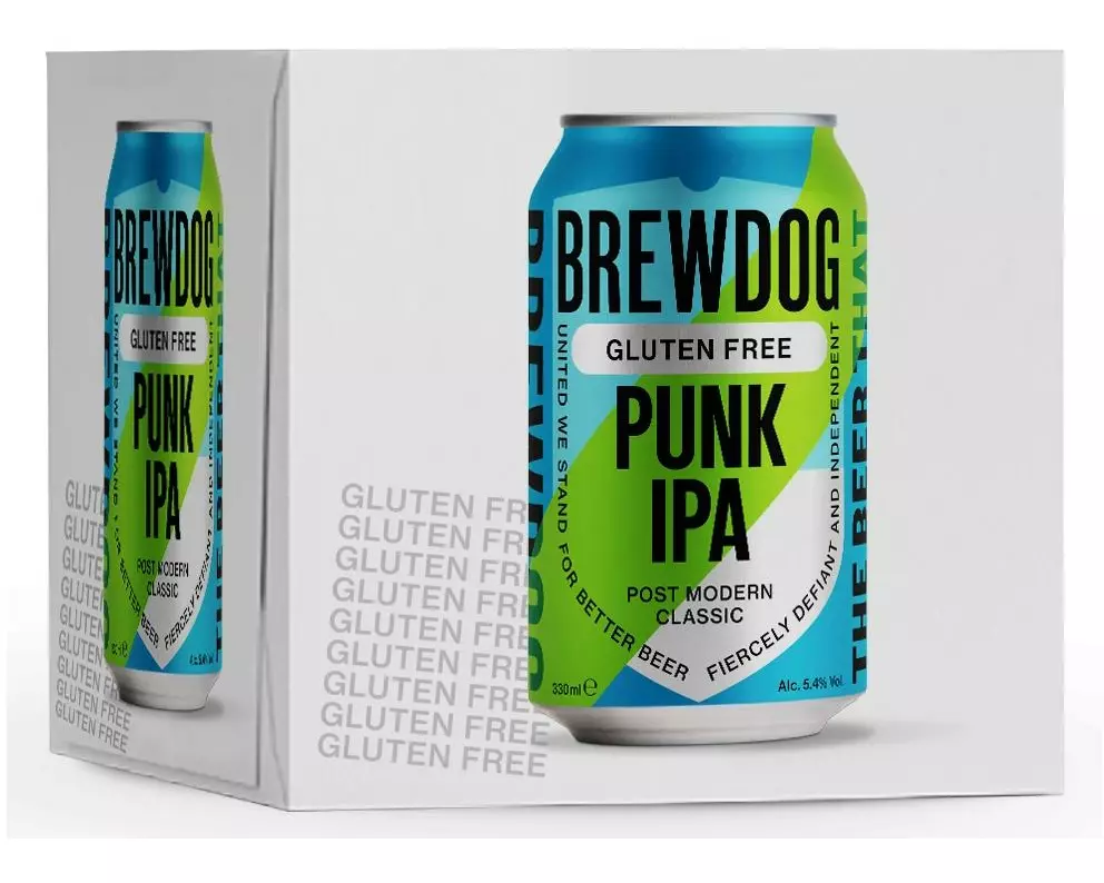 BrewDog Bier Gluten Free Punk IPA 4 x 0.33 l
