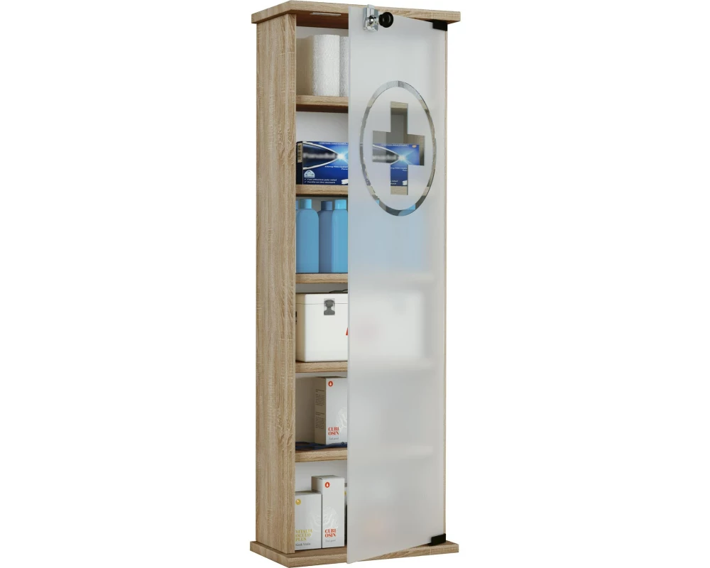 VCM Erste Hilfe Schrank Gusal XXL Eiche
