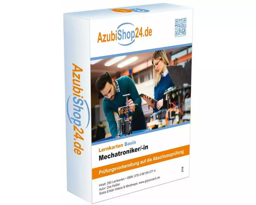 AzubiShop24.de Basis-Lernkarten Mechatroniker /in. Prüfungsvorbereitung. Ausbildung
