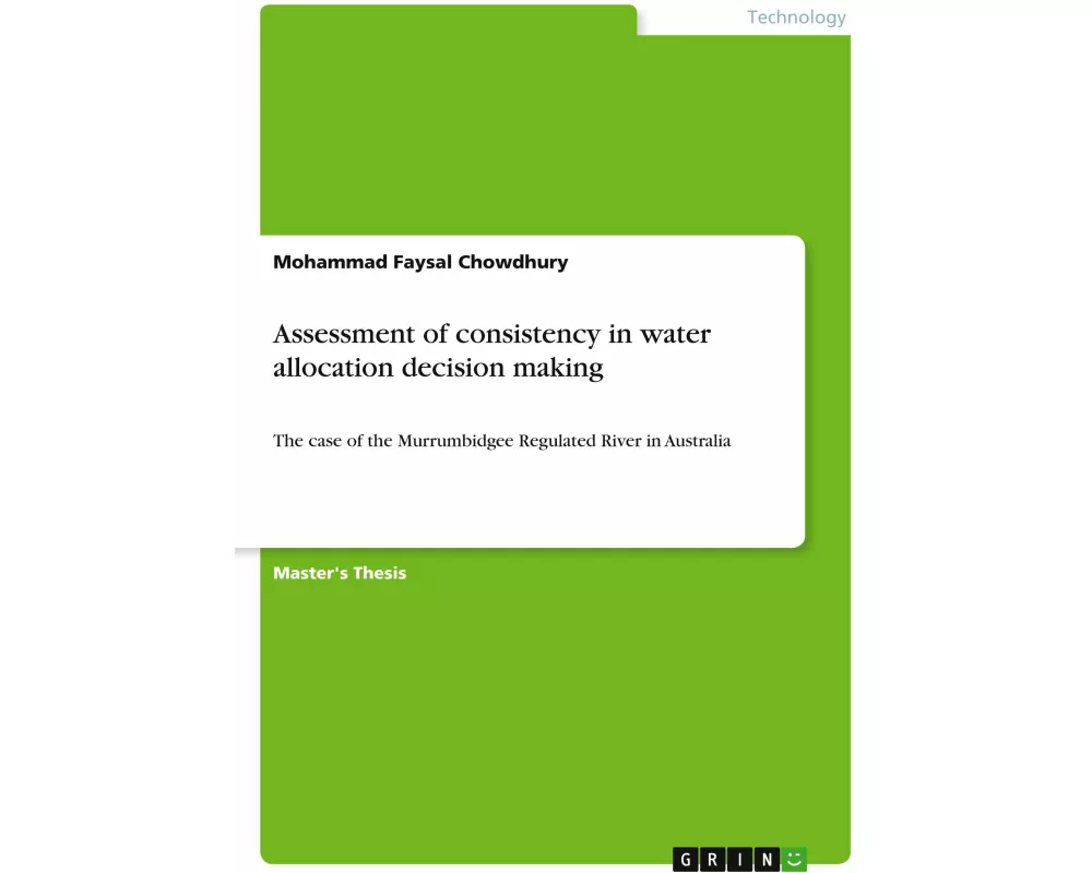 Assessment of consistency in water allocation decision making