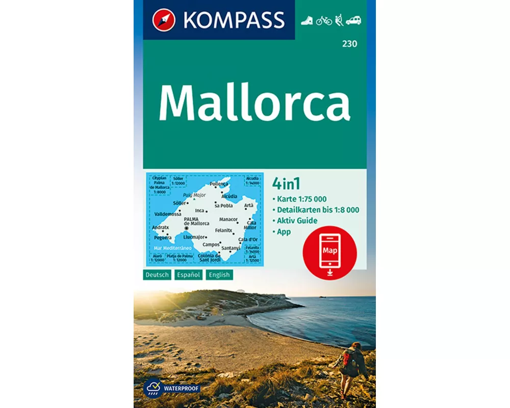 KOMPASS Wanderkarte 230 Mallorca 1:75.000