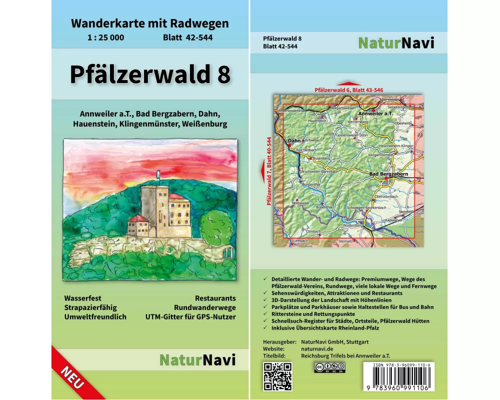 Pfälzerwald 8. Blatt 42-544, 1 : 25 000