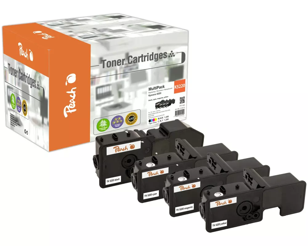Peach Tonerset Kyocera TK-5220 Multipack BK/C/M/Y