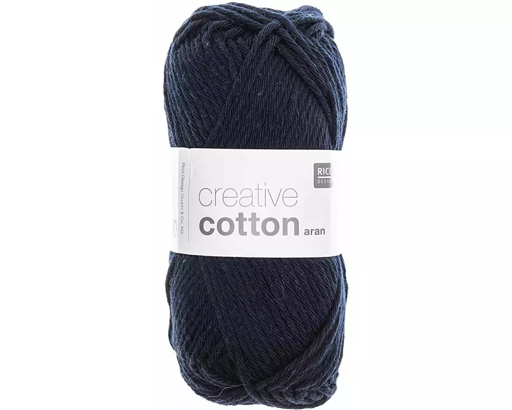 Rico Design Wolle Creative Cotton Aran 50 g Dunkelblau