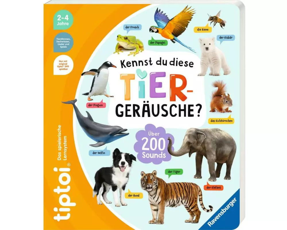 tiptoi Lernbuch Kennst du diese Tiergeräusche?