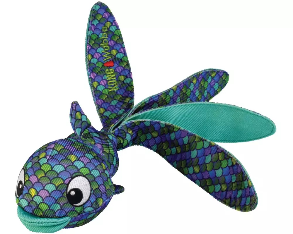 Kong Hunde-Spielzeug Wubba Finz Fisch L, blau