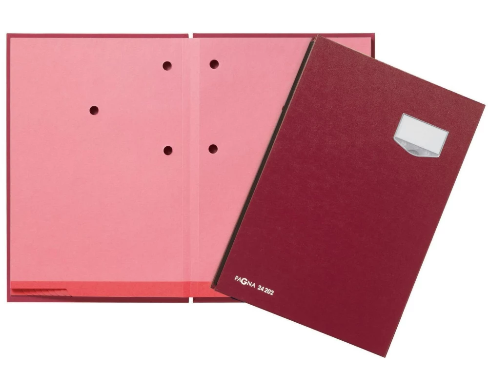 Pagna Unterschriftenmappe De Luxe mit 20 Fächer, Rot