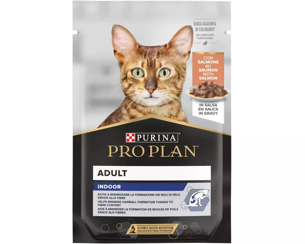 Purina Pro Plan Nassfutter Adult Indoor Lachs in Sauce, 85 g