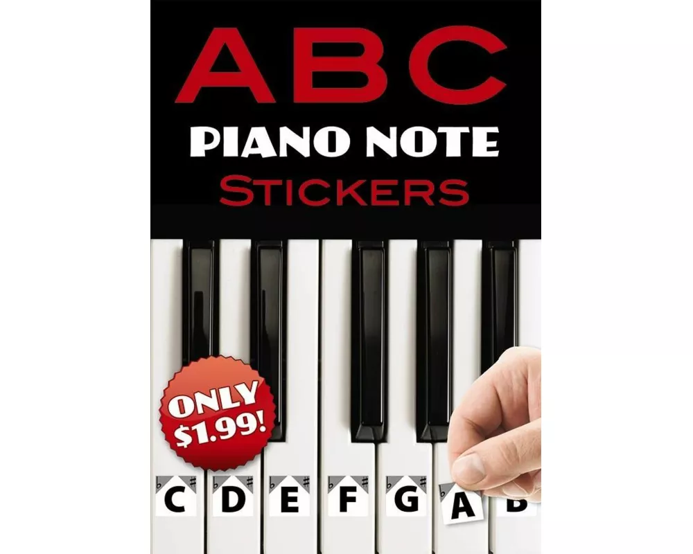 A B C Piano Note Stickers