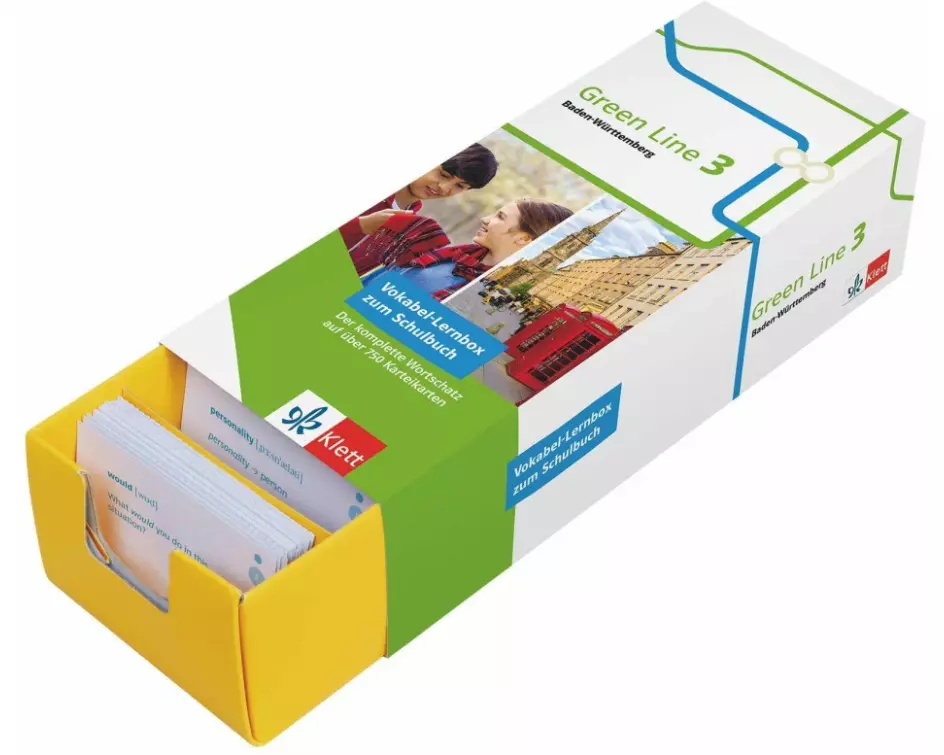 Vokabel-Lernbox zum Schulbuch. Green Line 3 Baden-Württemberg. Klasse 7