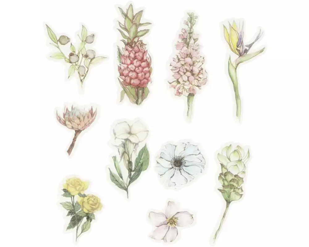 Creativ Company Motivsticker Blumen 30 Stück