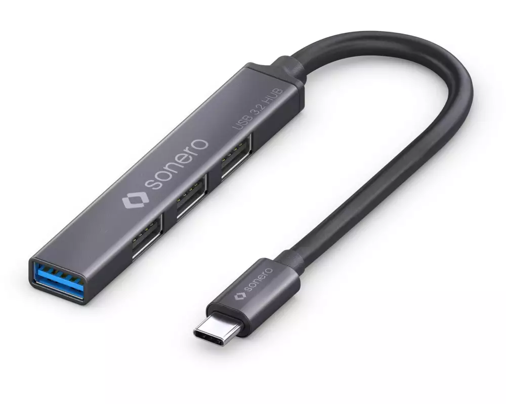 sonero USB-Hub 1x USB-A 3.2, 3x USB-A 2.0 0.15 m