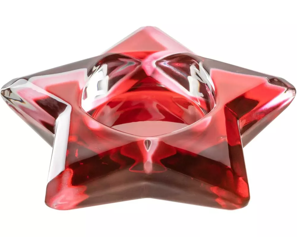 Leonardo Teelichthalter Autentico Stern, 3 x 11 cm, Rot