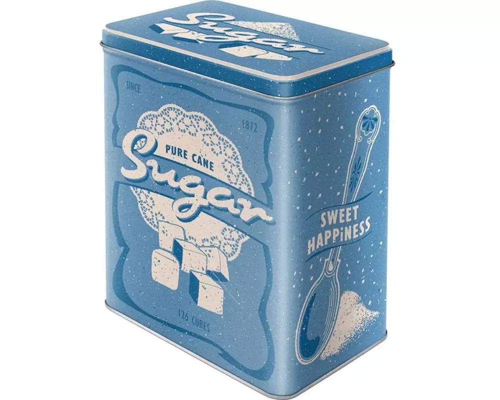 Nostalgic Art Vorratsdose Sugar 3 l, Blau/Weiss