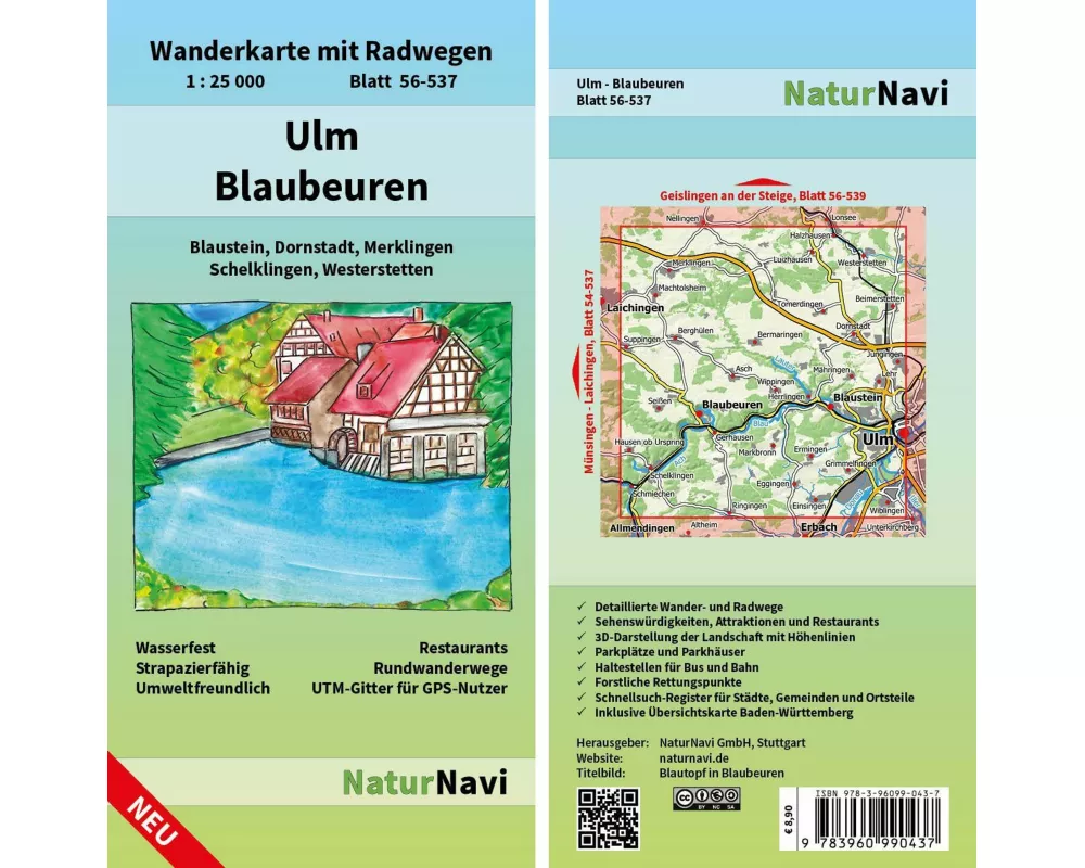 Ulm - Blaubeuren 1 : 25 000