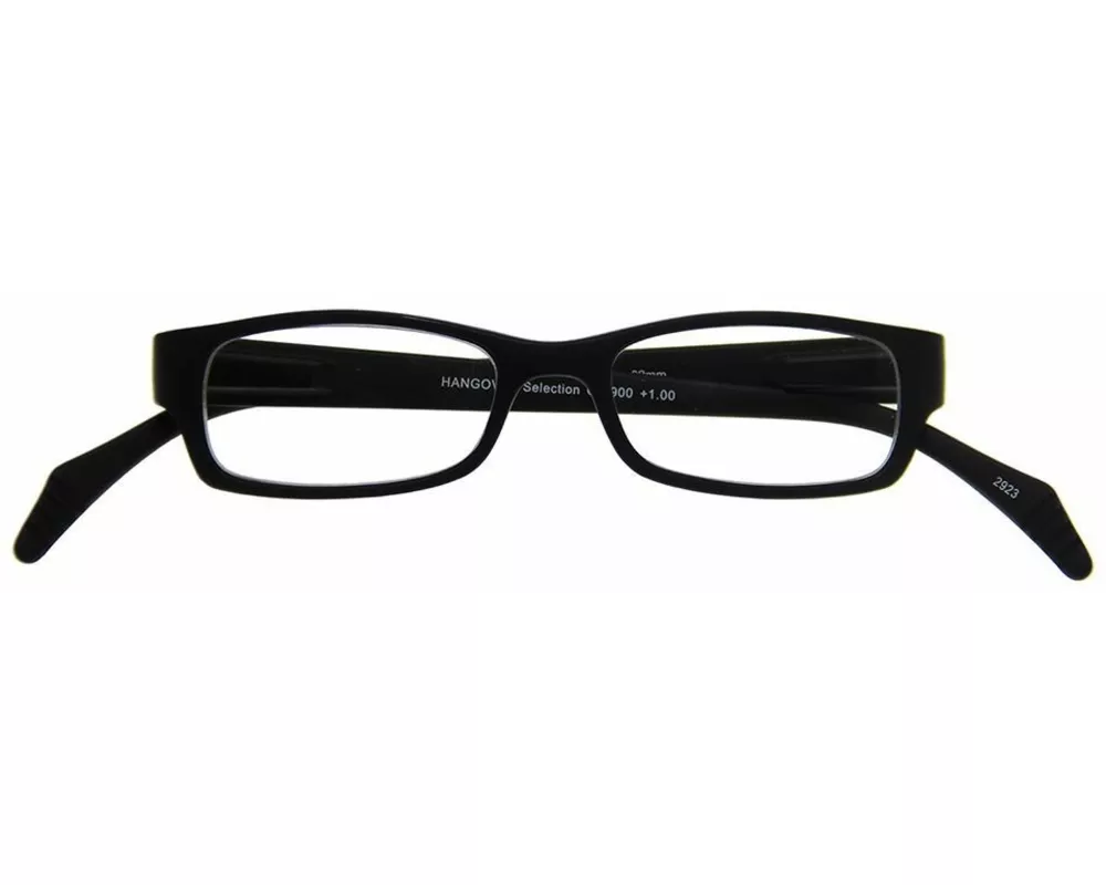 Brille. HANGOVER Selection, G60200, schwarz-weiß, Kunststoffbrille, Federtechnik im Etui, +2.00 dpt