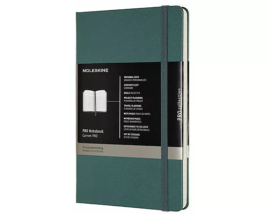 Moleskine PRO Notebook L/A5, Hard Cover, Forest Green