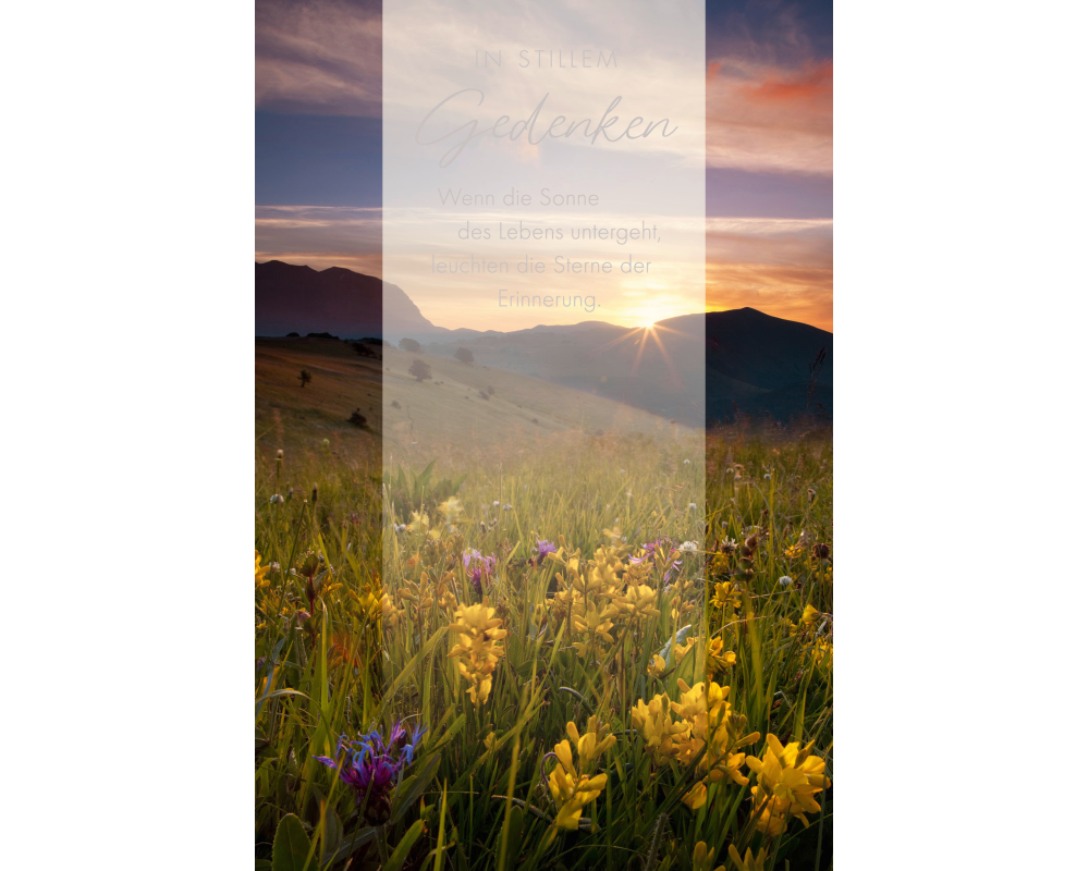 ABC Trauerkarte B6 51979 Untergehende Sonne