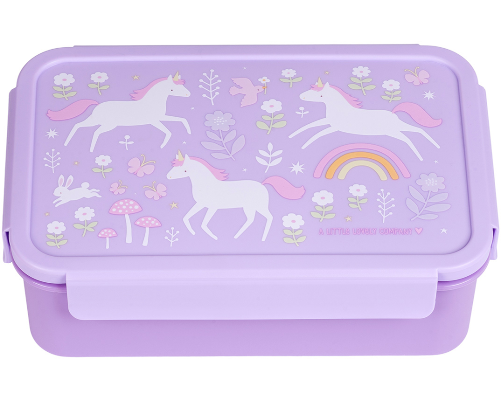 A Little Lovely Company Lunchbox Einhorn Weiss