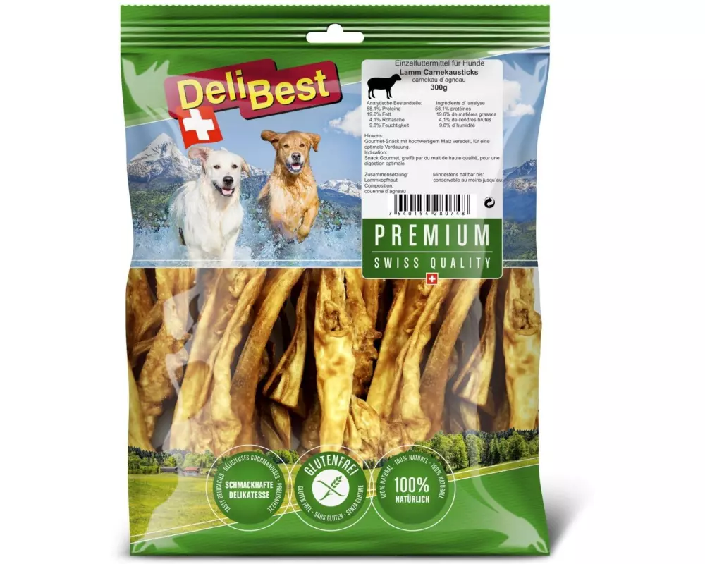 DeliBest Kausnack Premium Lamm Carnekausticks 500 g