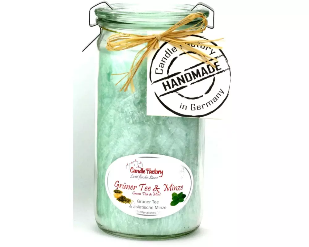 Candle Factory Duftkerze Grüner Tee und Minze Mini Jumbo