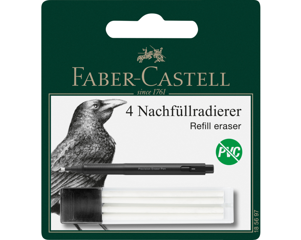 FABER-CASTELL Ersatzradierer Precision 185697 4 Stück