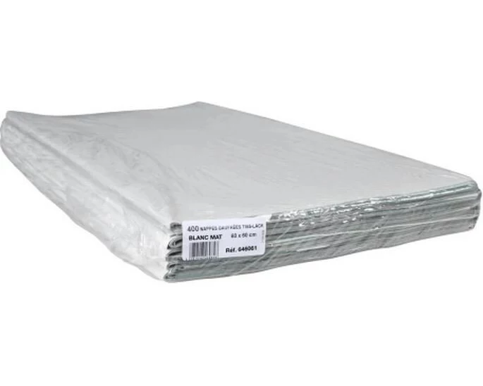 PRO nappe Tischdecke 400 Stück, 60 cm x 60 cm, Weiss