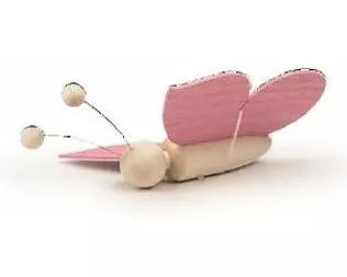 Deco Schmetterling Gross mit Faden pink hell