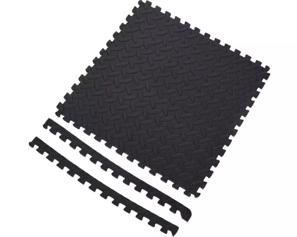 FTM Bodenschutzmatte für Fitnessgeräte 40 x 40 cm, 6er-Set