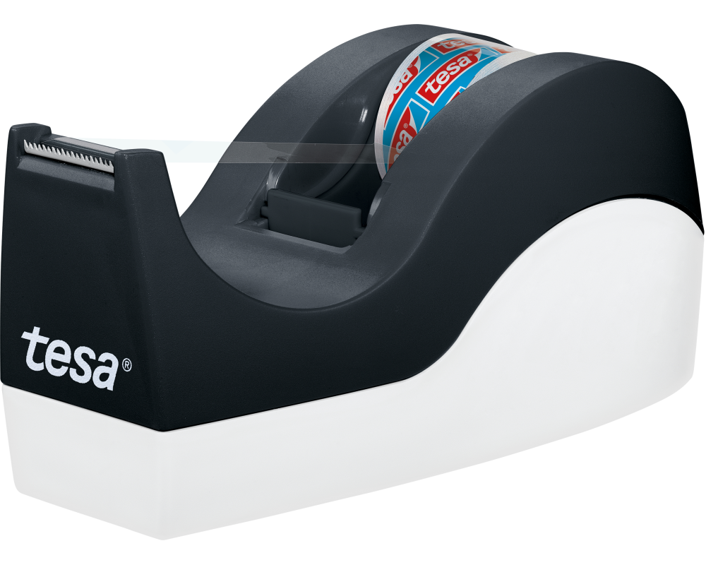 TESA Tischabroller Orca 10mx19mm 53914-00000 schwarz/weiss inkl. 1 Rolle