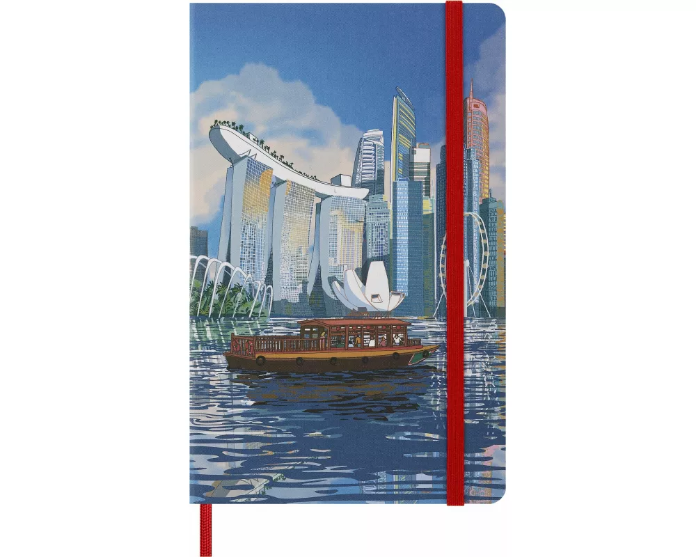 Moleskine I AM the city Singapur Notizbuch limitierte Ausgabe, L/A5, liniert, fester Einband