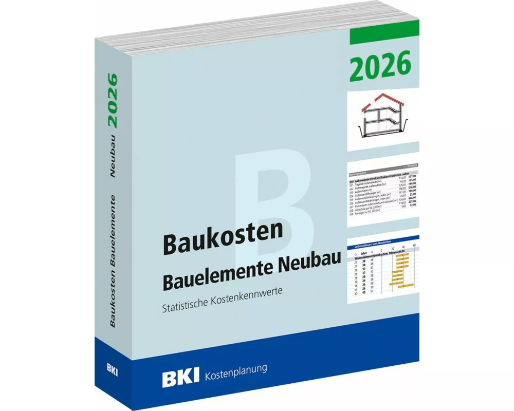BKI Baukosten Neubau 2026 - Teil 2 Bauelemente