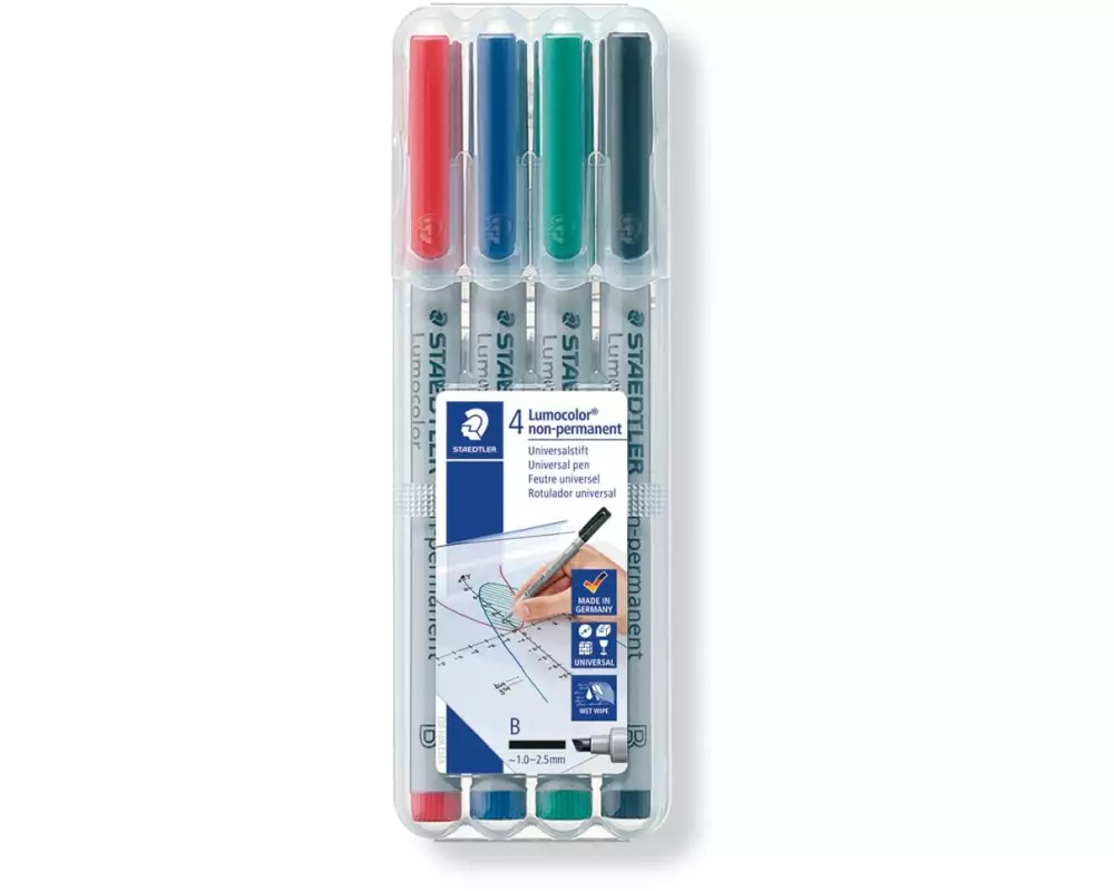 Staedtler Folienstift Lumocolor 312 4er-Set, wasserlöslich