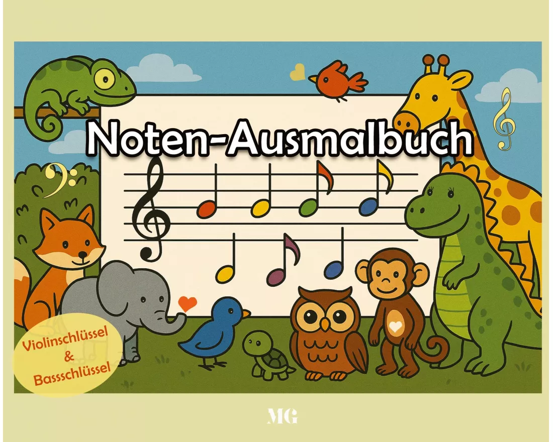 Noten-Ausmalbuch
