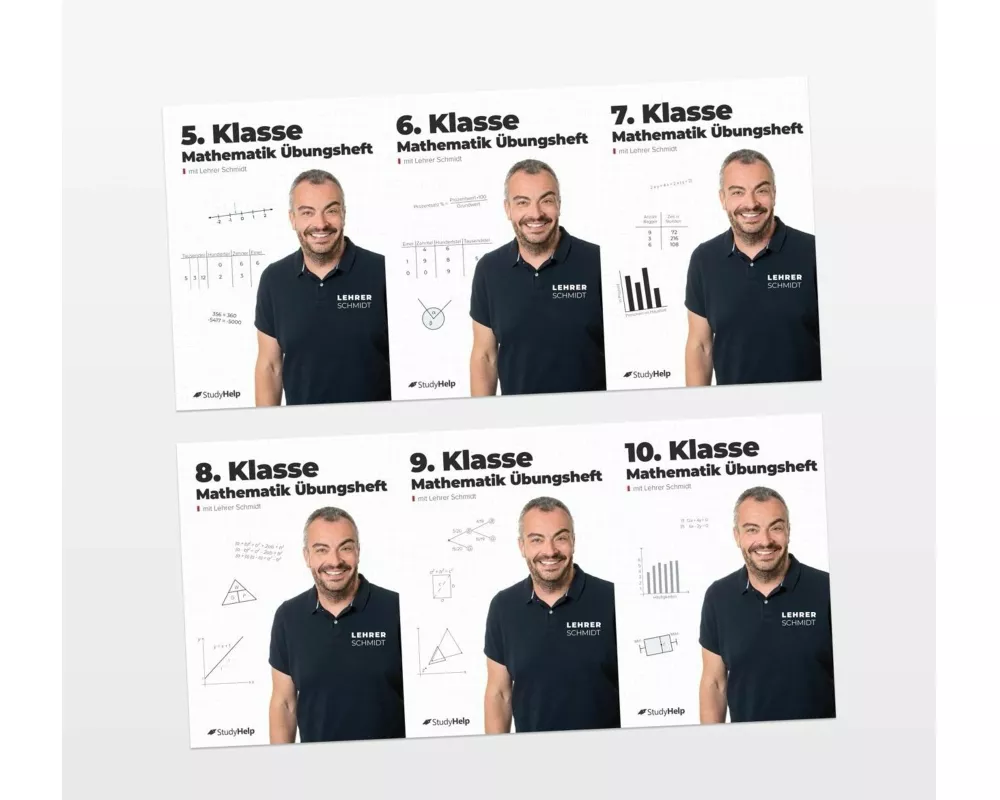 Mathe 5. bis 10. Klasse Übungsheft Set von Lehrer Schmidt