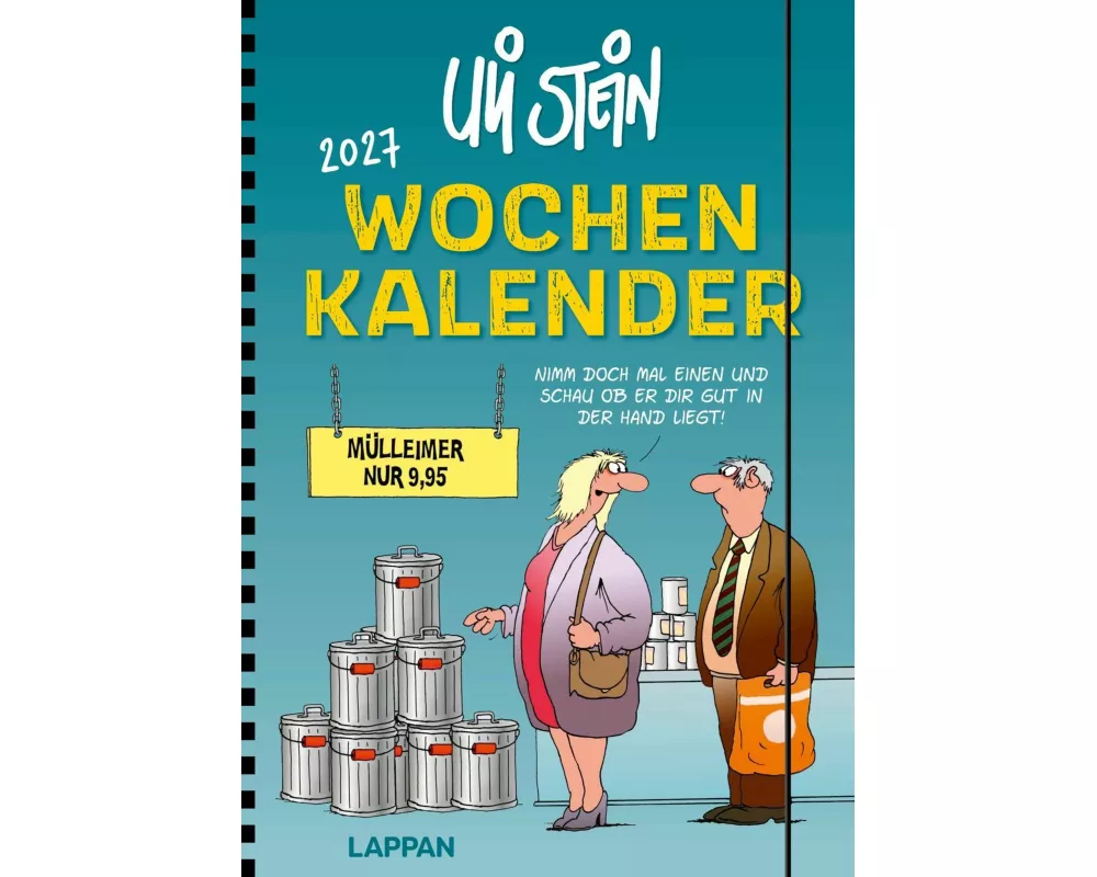 Uli Stein Wochenkalender 2027: Taschenkalender mit Spiralbindung und Gummiband