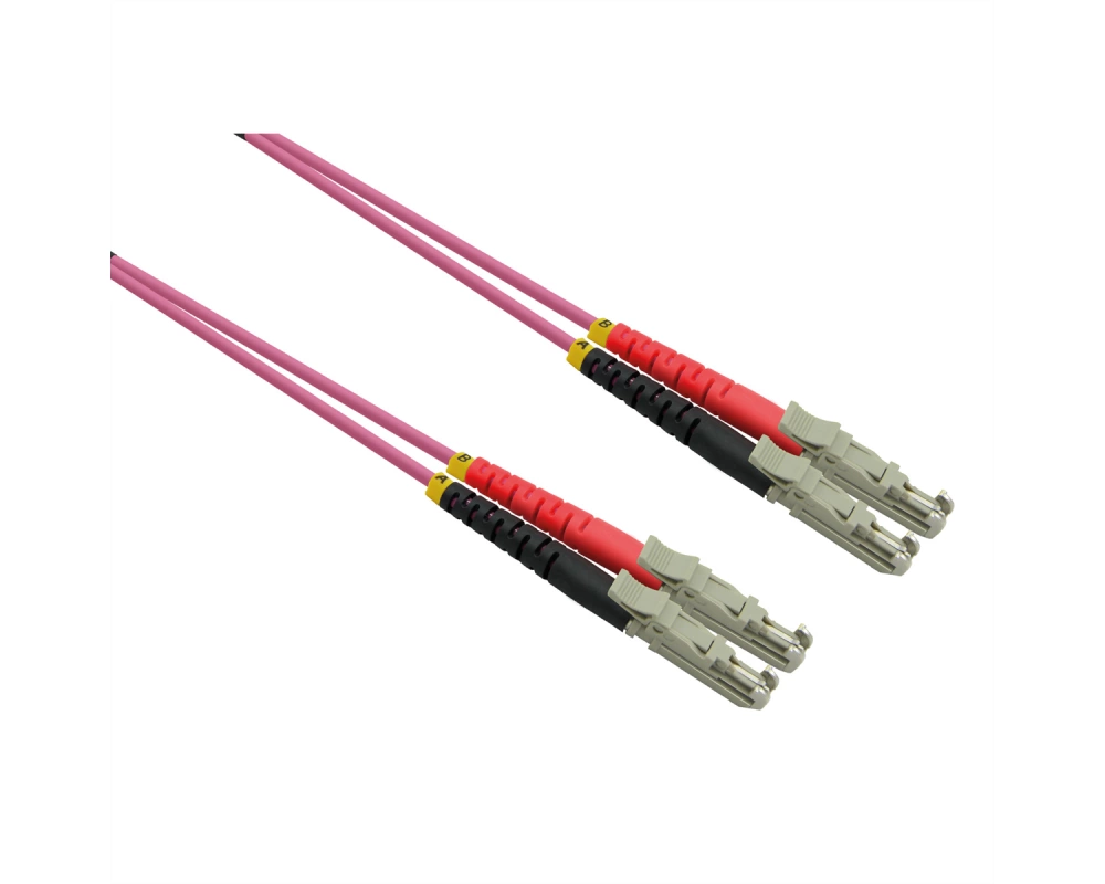 ROLINE LWL-Kabel duplex 50/125µm OM4, LSH/LSH, LSOH, violett, 3 m