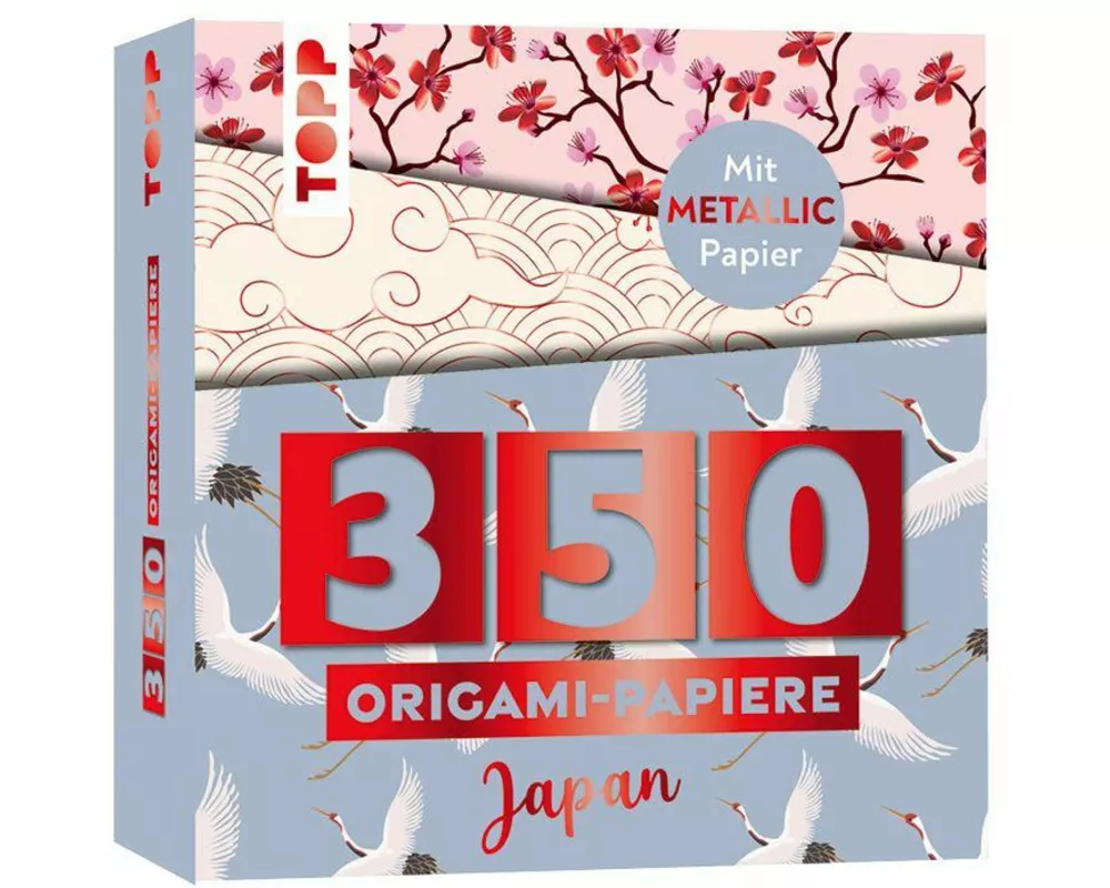 350 Origami-Block Japanische Motive