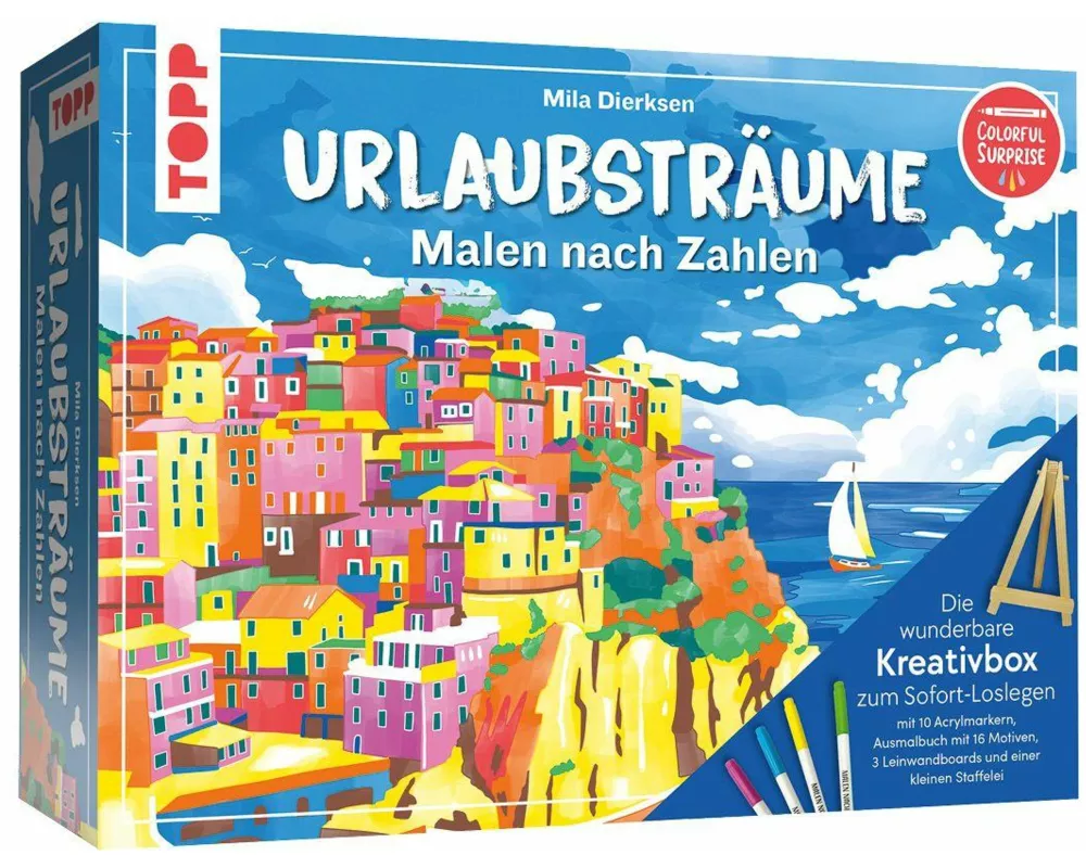 Die wunderbare Kreativbox Malen nach Zahlen - Urlaubsträume