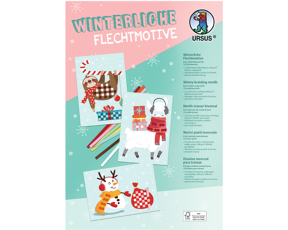 URSUS Flechtmotive Winterlich 28240099F 300g 12 Bogen