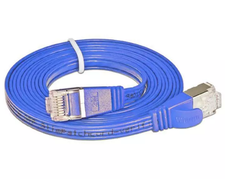 SLIM Slimpatchkabel RJ-45 - RJ-45, Cat 6, STP, 5 m, Blau