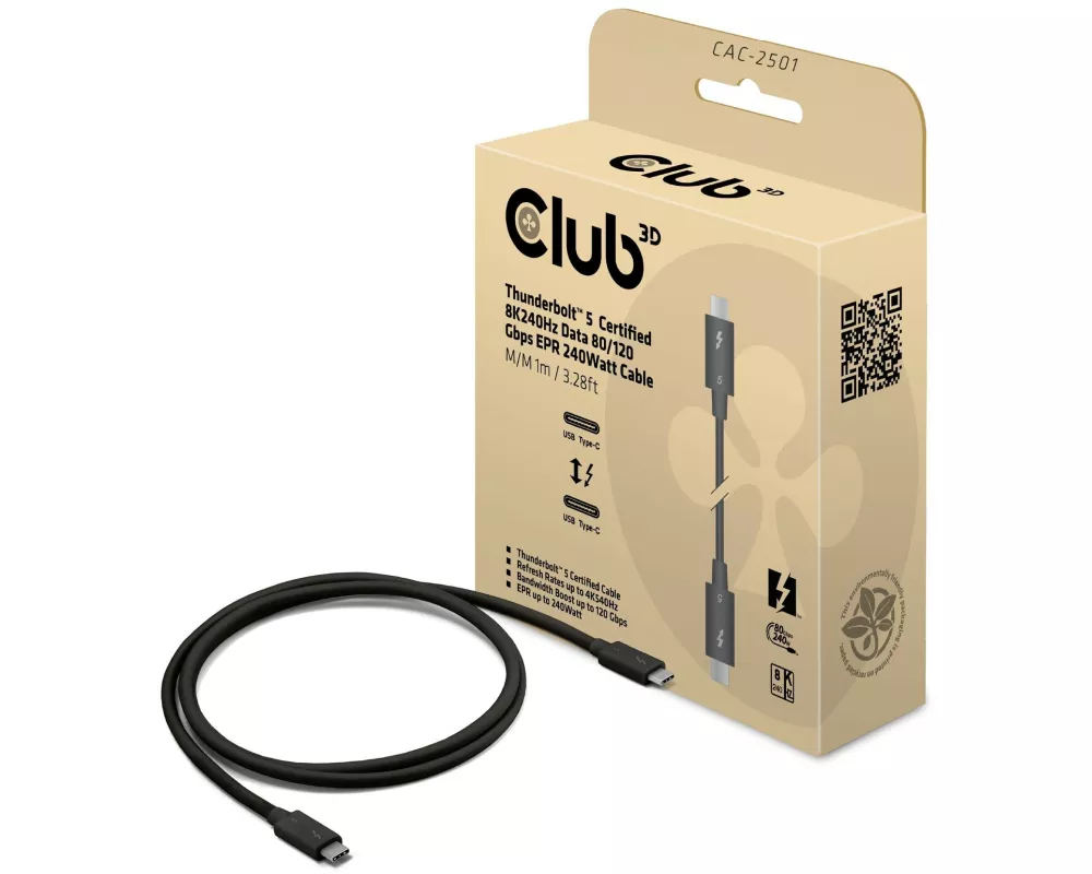 Club 3D USB-Kabel CAC-2501 USB-C - USB-C 1 m