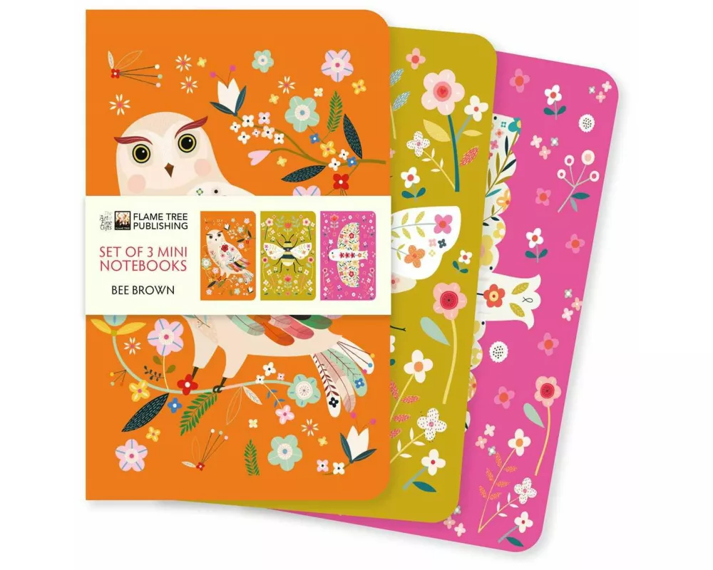 Bee Brown Set of 3 Mini Notebooks