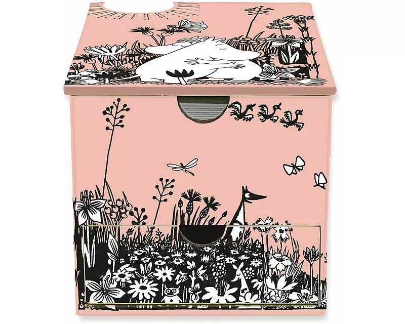 Moomin Love Flame Tree Memo Block in Box with Drawer